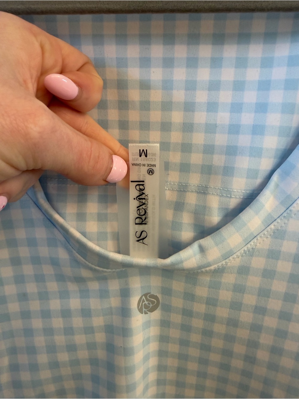 Altar'd State Light Blue Gingham Tie-Waist Casual Dress - Picture 4 of 4